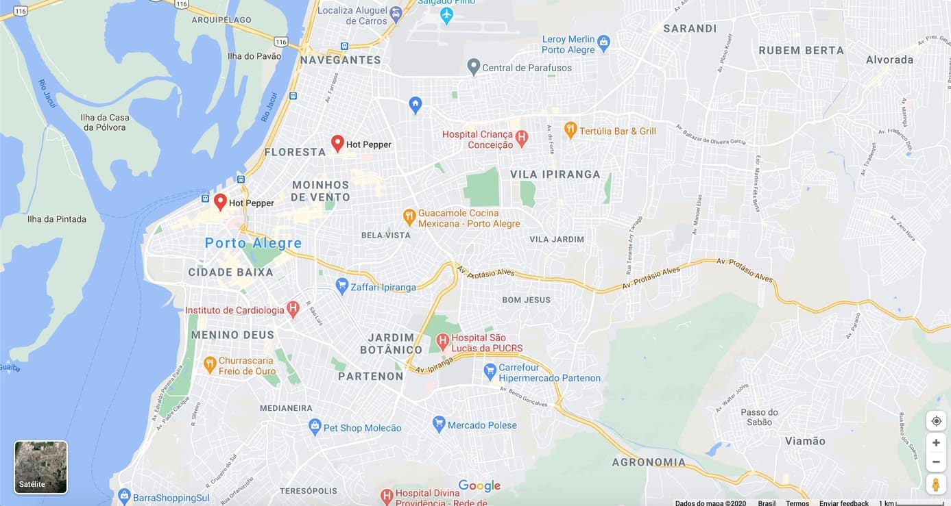 Endereços da Hot Pepper