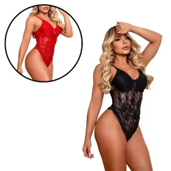 Body sem Bojo com Aro em Tule com Detalhes em Renda Duda