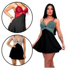 Camisola Sensual com Detalhes em Renda Diana Camisola Sensual com Detalhes em Renda Diana