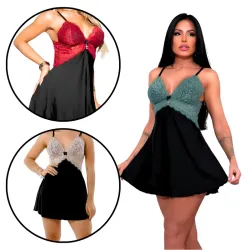 Camisola Sensual com Detalhes em Renda Diana
