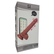 Pênis Realístico com Rotação Aquecimento Vai e Vem e Controlado por APP 22,0 X 3,8cm