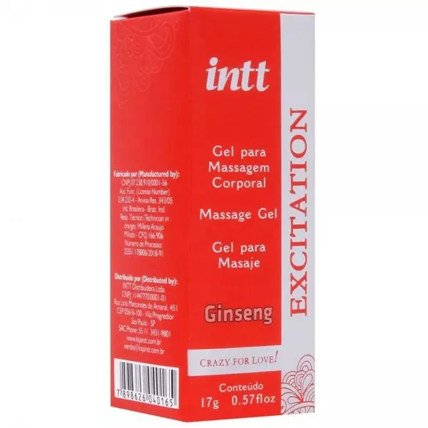 Excitation Excitante e Facilitador de Orgasmo Intt Cosméticos Excitation Excitante e Facilitador de Orgasmo Intt Cosméticos