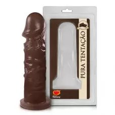 Pênis Realístico Aromático de Chocolate 15x3,8cm Pênis Realístico Aromático de Chocolate 15x3,8cm