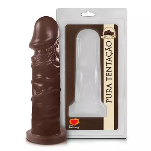 Pênis Realístico Aromático de Chocolate 15x3,8cm Pênis Realístico Aromático de Chocolate 15x3,8cm