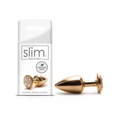 Plug Anal em Metal Dourado com Pedras Cravejadas