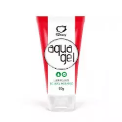 AquaGel - Lubrificante Beijável Morango 60g AquaGel - Lubrificante Beijável Morango 60g