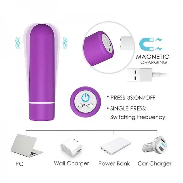 Bullet Recarregável Ultra Forte com Controle Remoto Seed S-Hande Bullet Recarregável Ultra Forte com Controle Remoto Seed S-Hande