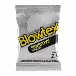 Preservativo Blowtex Sensitive Extra Fino com 3 Unidades Preservativo Blowtex Sensitive Extra Fino com 3 Unidades