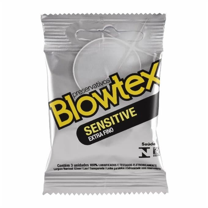 Preservativo Blowtex Sensitive Extra Fino com 3 Unidades