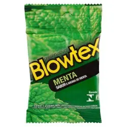 Preservativo Blowtex Menta com 3 Unidades Preservativo Blowtex Menta com 3 Unidades