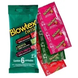 Preservativo Blowtex Twist com 6 Unidades Preservativo Blowtex Twist com 6 Unidades
