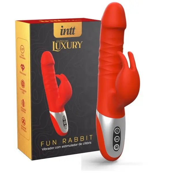 Fun Rabbit Vibrador Vai e Vem Recarregável com Estimulador de Clitóris Fun Rabbit Vibrador Vai e Vem Recarregável com Estimulador de Clitóris