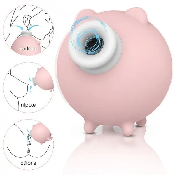 Porquinho Piggy Sugador de Clitóris com Pulsação Porquinho Piggy Sugador de Clitóris com Pulsação