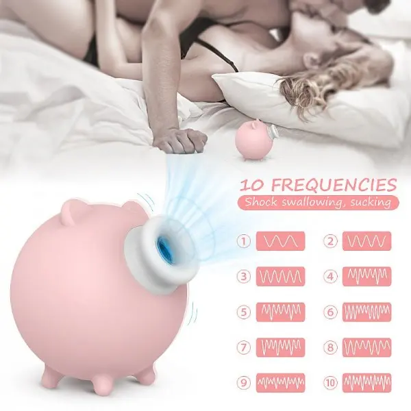 Porquinho Piggy Sugador de Clitóris com Pulsação Porquinho Piggy Sugador de Clitóris com Pulsação
