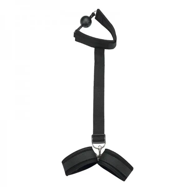 Sado Erótico Algema Traseira com Mordaça de Bola