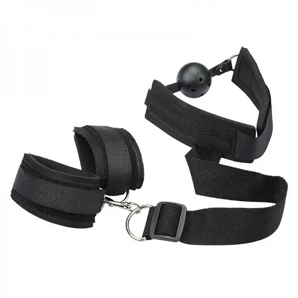 Sado Erótico Algema Traseira com Mordaça de Bola