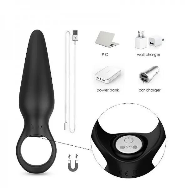 Dada 2 em 1 Vibrador e Plug Anal com 9 Vibrações Recarregável S-Hande Dada 2 em 1 Vibrador e Plug Anal com 9 Vibrações Recarregável S-Hande