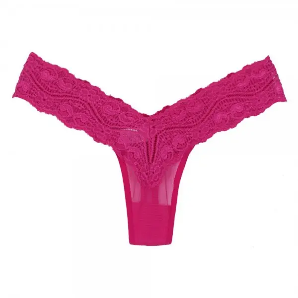 Calcinha em Renda e Tule Fio Dental Loba Sensualle