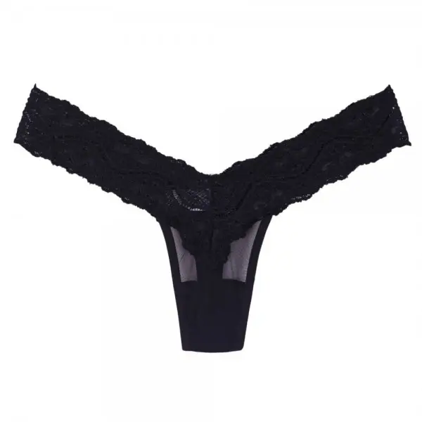 Calcinha em Renda e Tule Fio Dental Loba Sensualle