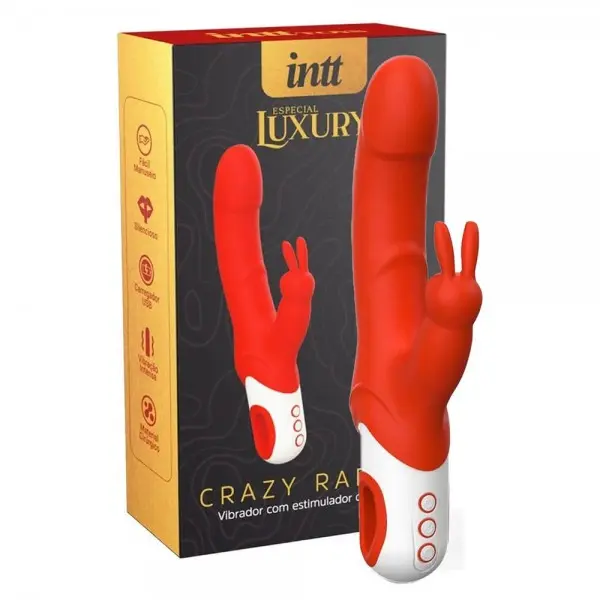Crazy Rabbit Vibrador com Estimulador Especial Luxury Crazy Rabbit Vibrador com Estimulador Especial Luxury