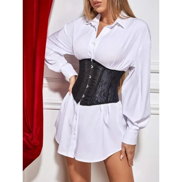 Corselet em Renda Ajustável 4 Botões