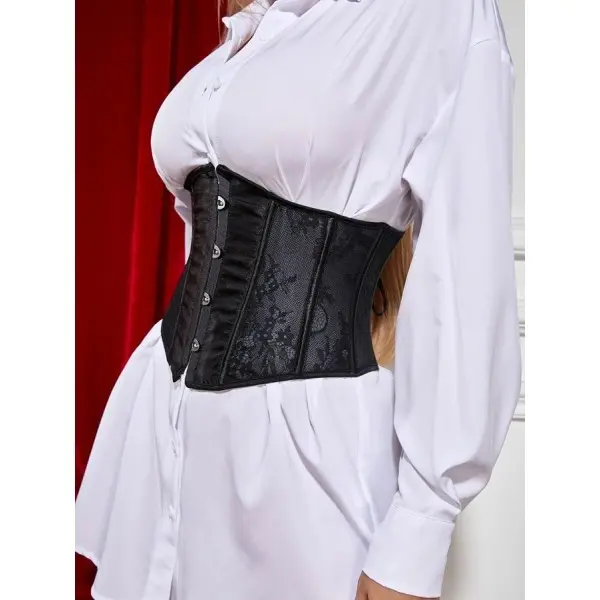 Corselet em Renda Ajustável 4 Botões