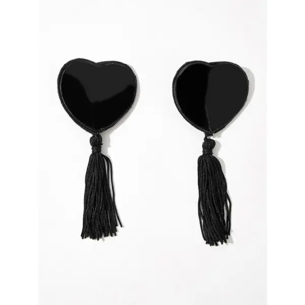 Nipple Coração Preto com Pompom Nipple Coração Preto com Pompom