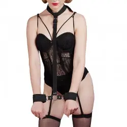Kit Bondage Algema para Pulso e Pescoço Kit Bondage Algema para Pulso e Pescoço