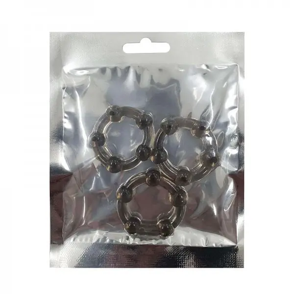 Kit com 3 Anéis Penianos em Silicone com Esfera