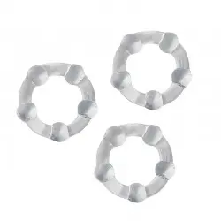 Kit com 3 Anéis Penianos em Silicone com Esfera Kit com 3 Anéis Penianos em Silicone com Esfera