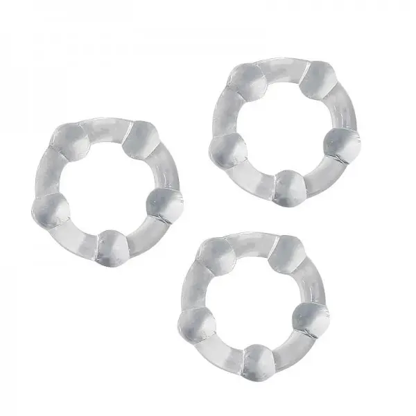 Kit com 3 Anéis Penianos em Silicone com Esfera