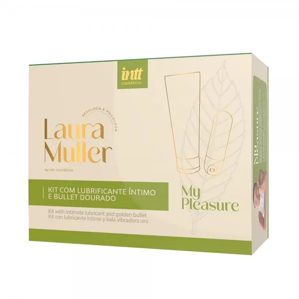 Kit Lubrificante Íntimo e Bullet Recarregável My Pleasure Linha Laura Muller Intt Kit Lubrificante Íntimo e Bullet Recarregável My Pleasure Linha Laura Muller Intt