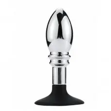Plug Anal em Metal de Alta Qualidade com Ventosa 12cm x 3,5cm