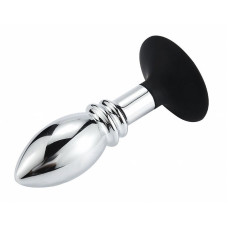 Plug Anal em Metal de Alta Qualidade com Ventosa 12cm x 3,5cm