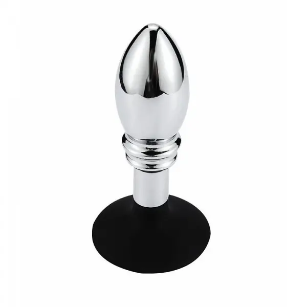 Plug Anal em Metal de Alta Qualidade com Ventosa 12cm x 3,5cm