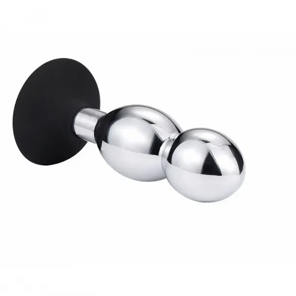 Plug Anal em Metal de Alta Qualidade Escalonado com Ventosa 14cm x 4cm