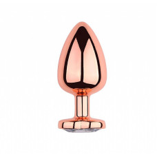 Plug Anal em Metal Rose Formato de Coração Tamanho G