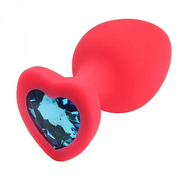 Plug Anal em Silicone Base Coração Médio Plug Anal em Silicone Base Coração Médio