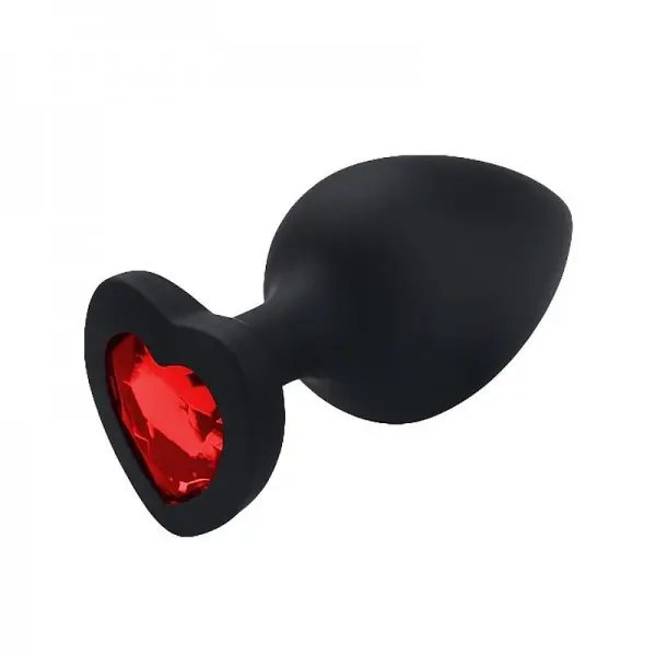 Plug Anal em Silicone Base Coração Pequeno