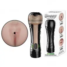 Masturbador Masculino Ânus em Cyberskin com Vibrador em Formato de Lanterna Masturbador Masculino Ânus em Cyberskin com Vibrador em Formato de Lanterna