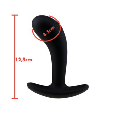 Plug Anal e Estimulador de Próstata em Silicone 12,5x3,5 Cm