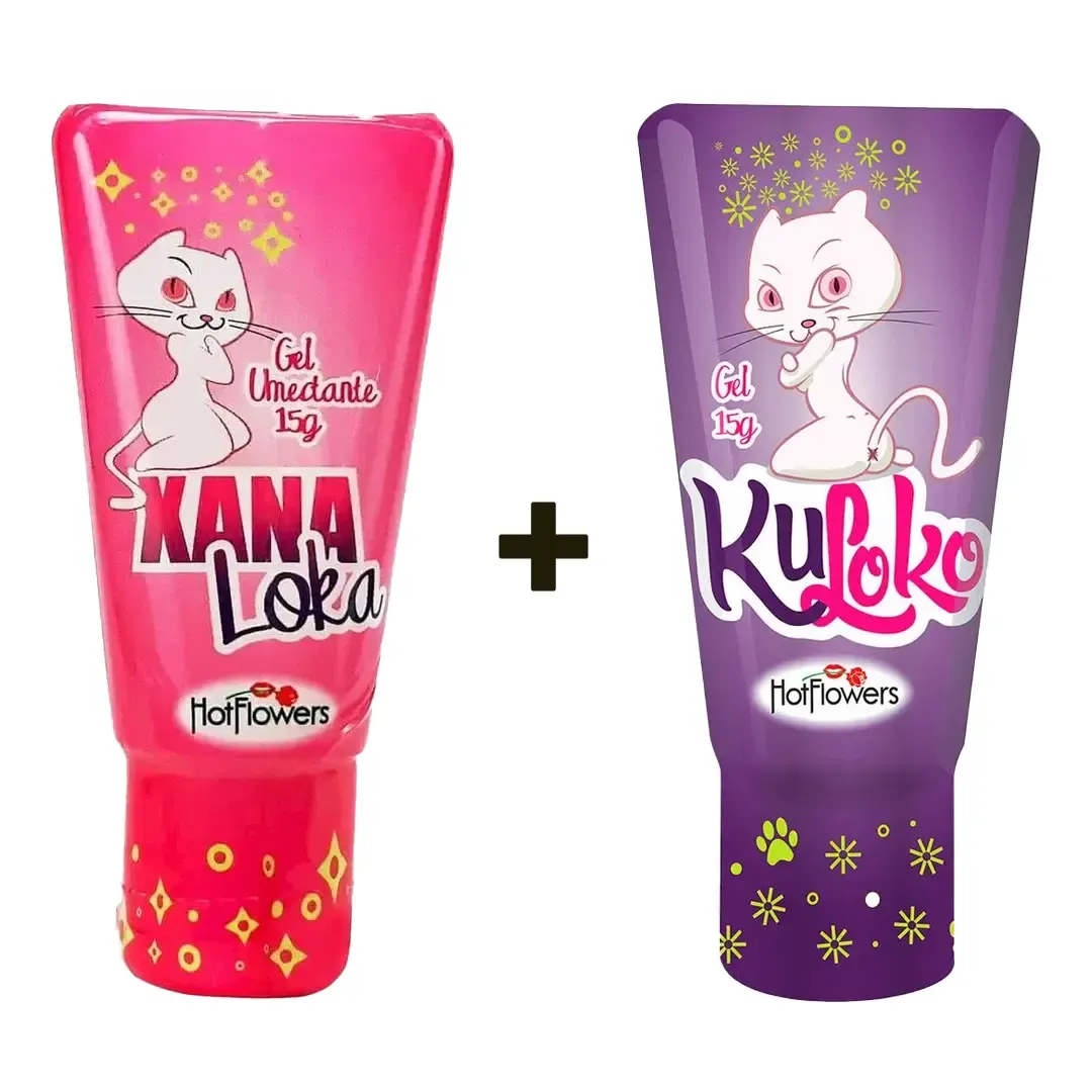 Kit Excitante Xana Loka + Dessensibilizante Kuloko Hot Flowers