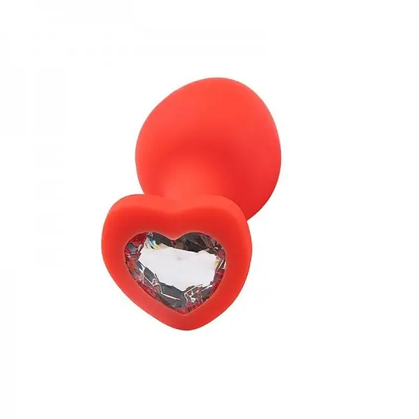 Plug Anal em Silicone Base Coração Médio Plug Anal em Silicone Base Coração Médio