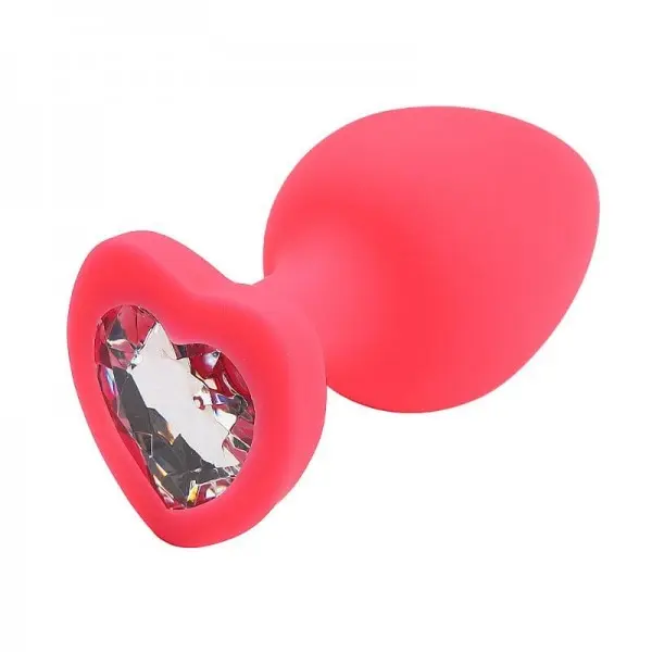 Plug Anal em Silicone Base Coração Médio Plug Anal em Silicone Base Coração Médio