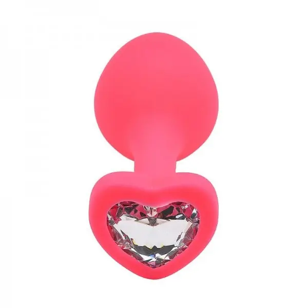 Plug Anal em Silicone Base Coração Médio Plug Anal em Silicone Base Coração Médio