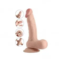 Pênis Super Realístico Camada Dupla Mover 19,0 x 3,7 cm