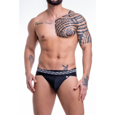 Cueca Sunga Grega Suplex Elastico Estampado Preto