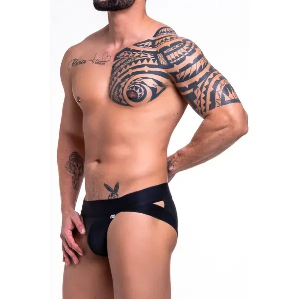 Cueca Sunga Grega Suplex Elastico Liso Preto Cueca Sunga Grega Suplex Elastico Liso Preto