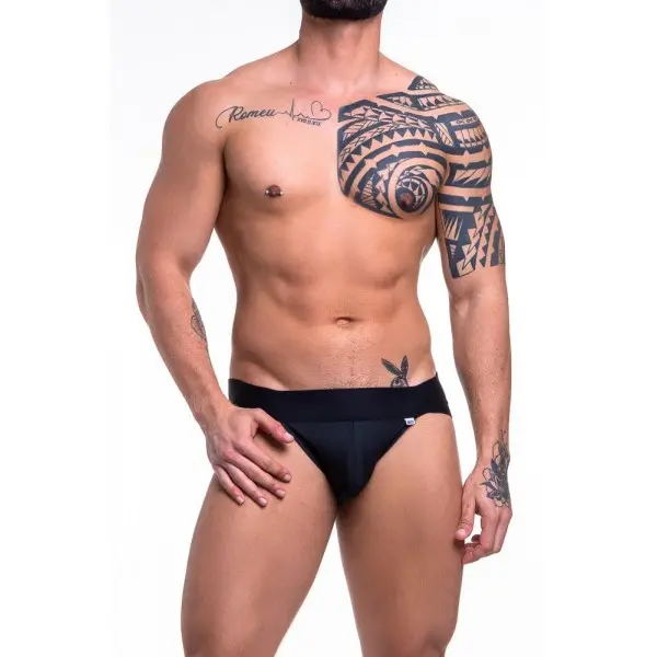 Cueca Sunga Grega Suplex Elastico Liso Preto Cueca Sunga Grega Suplex Elastico Liso Preto