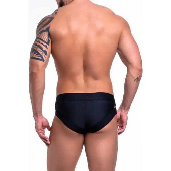 Cueca Sunga Grega Suplex Elastico Liso Preto Cueca Sunga Grega Suplex Elastico Liso Preto